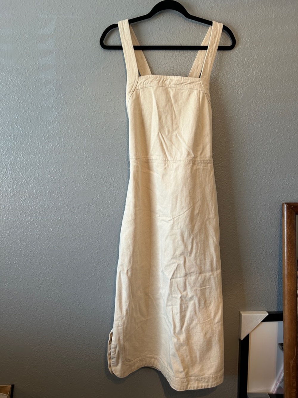 NWT H&M Linen-Blend Apron Midi Dress